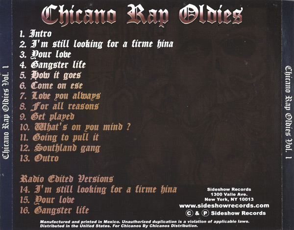 Chicano Rap Oldies Volume 1 Chicano Rap